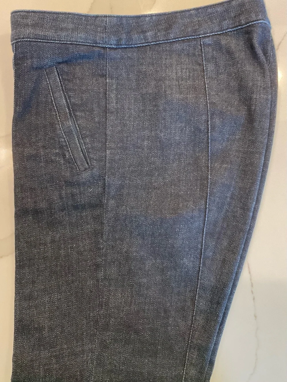 Tory Burch Women's Straight Leg Blue Jeans